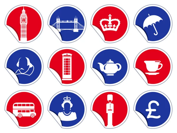 Symbols of England and London — Stock Vector