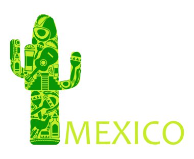 Cactus - a symbol of Mexico clipart