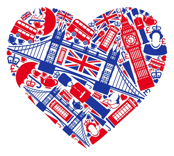 I love England! — Stock Vector