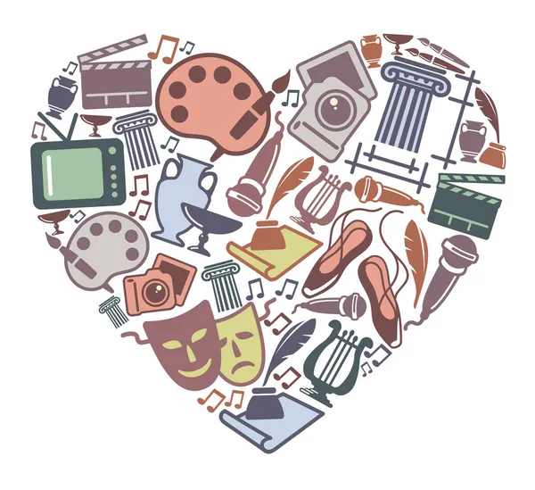 Amor al arte — Vector de stock