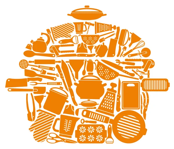 Símbolo de utensilios de cocina — Archivo Imágenes Vectoriales