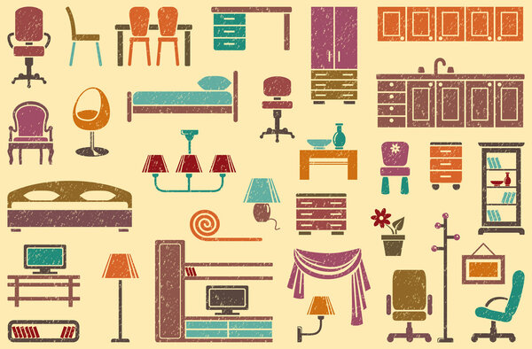 Seamless background on a furniture theme