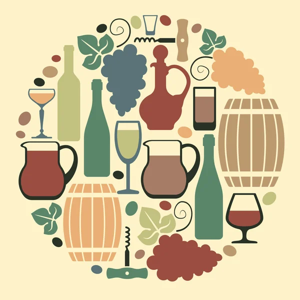 Símbolo vino — Vector de stock