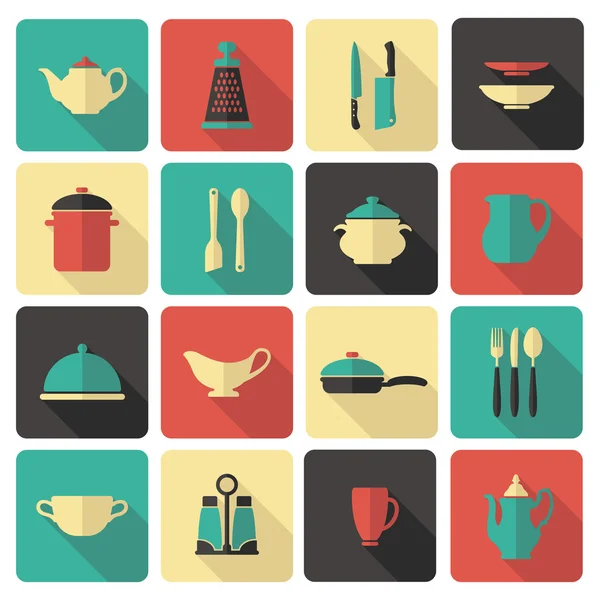 Iconos de cocina — Vector de stock