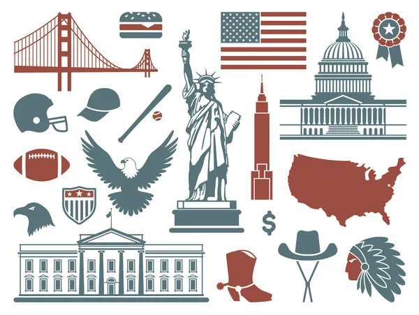 Symbols of the USA — Stock Vector