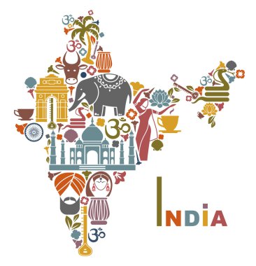Map of India clipart