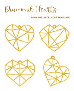 Kalp şeklinde küpe ya da kolye.