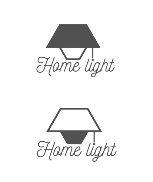 Heimlicht. Interior Logo design.Symbol der Lampenvektorvorlage — Stockvektor