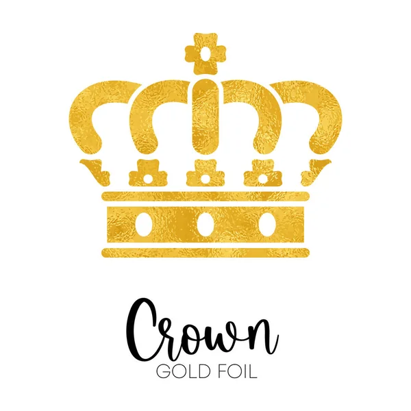 Queens or kings crown vector logo. Golden corona logotype Stock Vector