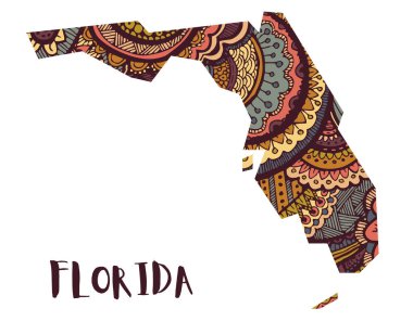 Florida eyaletinin stilize edilmiş haritası