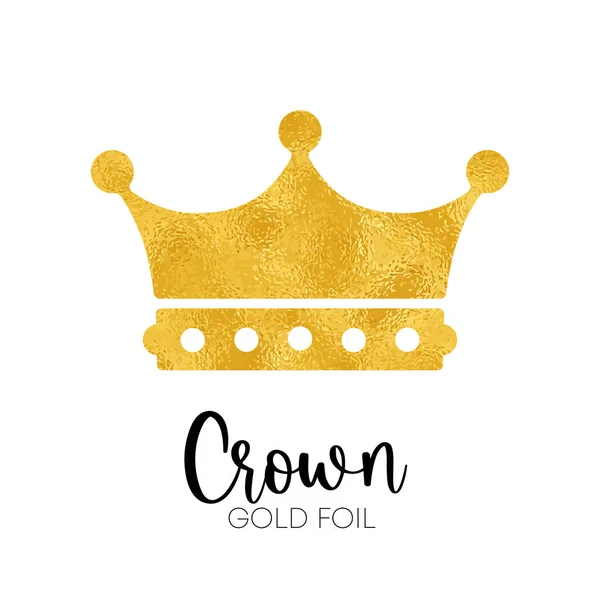 Queens or kings crown vector logo. Logo corona dorada Gráficos Vectoriales