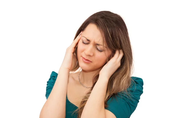 Woman with headache Stock Image