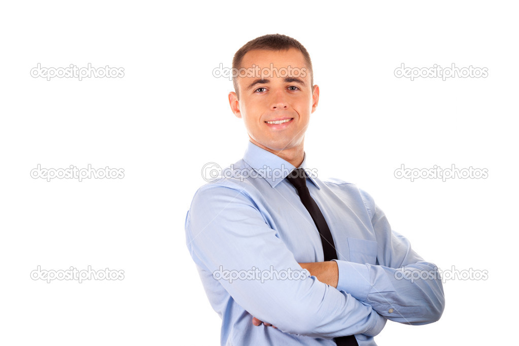 Friendly and smiling businessman