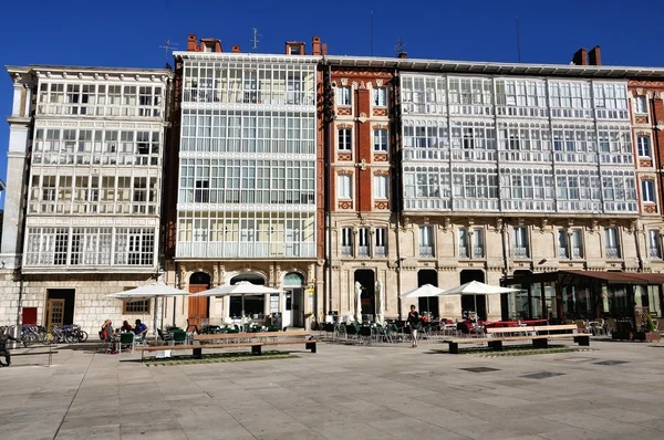 Plein voor de kathedraal de España in burgos — Stockfoto