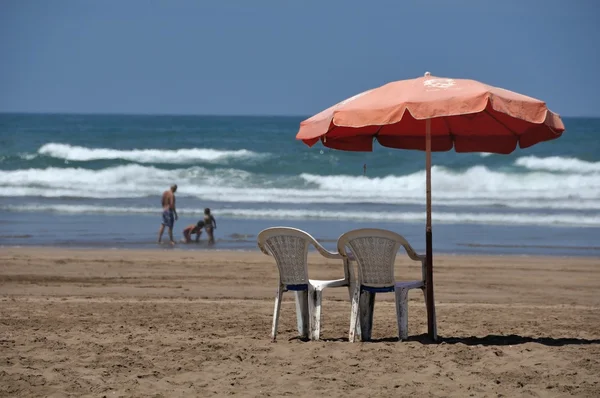 Pláž casablanca, Maroko — Stock fotografie