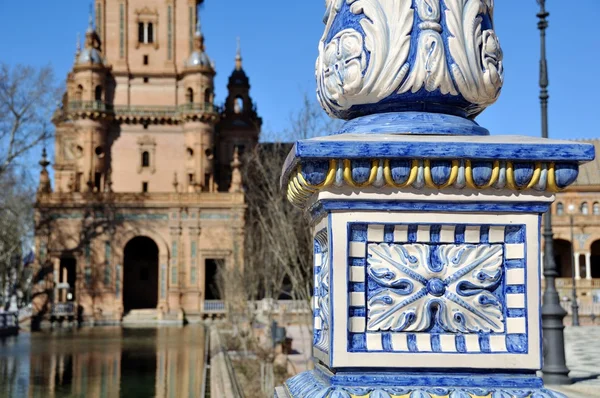 Plaza de Espana di Sevilla, Spanyol — Stok Foto