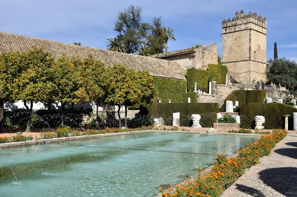 Tuin van Koninklijk Paleis van Sevilla in cordoba, Spanje — Stockfoto