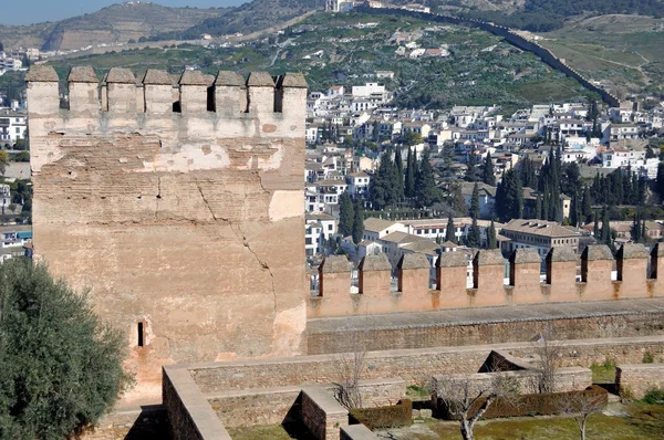 Tornet av palatset Alhambra i granada — Stockfoto