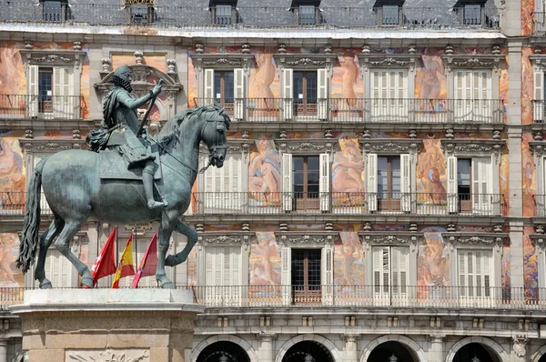 马德里市长广场Plaza mayor, Μαδρίτη — 图库照片