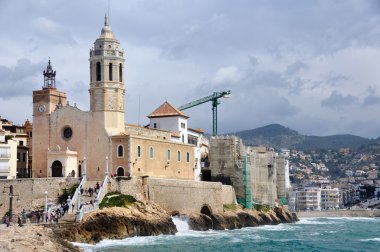 kıyı şeridi Sitges, İspanya