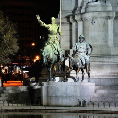 Madrid, İspanya, don Kişot heykeli