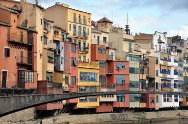 renkli evlerin girona, İspanya