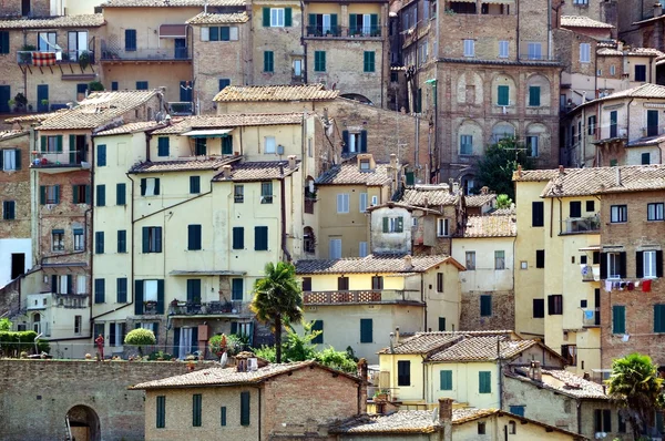 Staré domy, Siena, Itálie — Stock fotografie