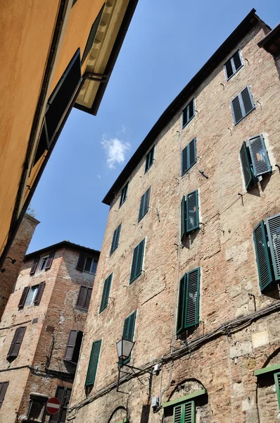 Staré domy, Siena, Itálie — Stock fotografie