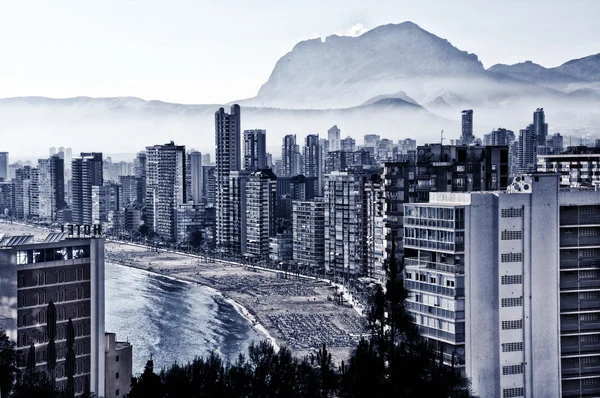 Benidorm vista aérea pela manhã — Fotografia de Stock