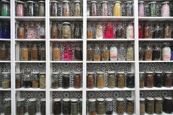 Glass Jars in a Moroccan Shop, Marrakech