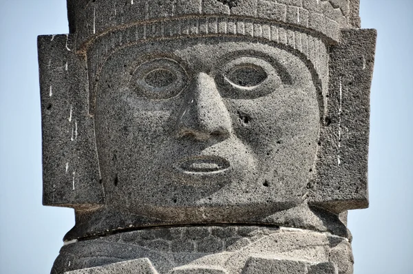 Статуя Тольтека в Туле, Мексика — стоковое фото