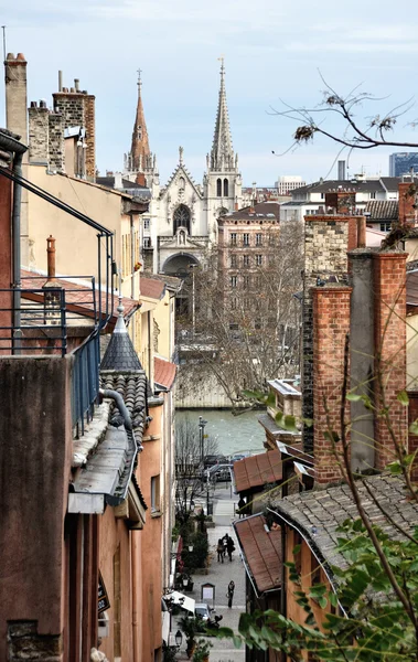 Vista aérea de Lyon, França — Fotografia de Stock