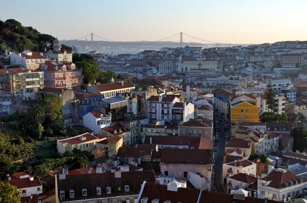 Вид с воздуха Лиссабона, Португалия — стоковое фото