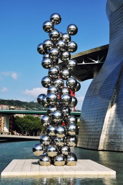 Sculpture 80 Balls Stainless steel clipart