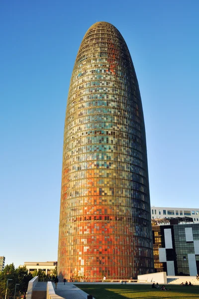 Torre Agbar в Барселоне, Испания — стоковое фото