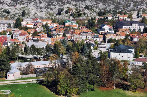 Luftaufnahme von Cetinje, Montenegro — Stockfoto