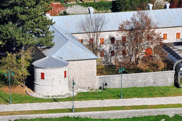 Cetinje Karadağ havadan görünümü — Stok fotoğraf