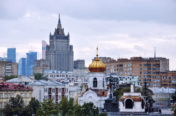 Вид с воздуха на Москву, Россия — стоковое фото