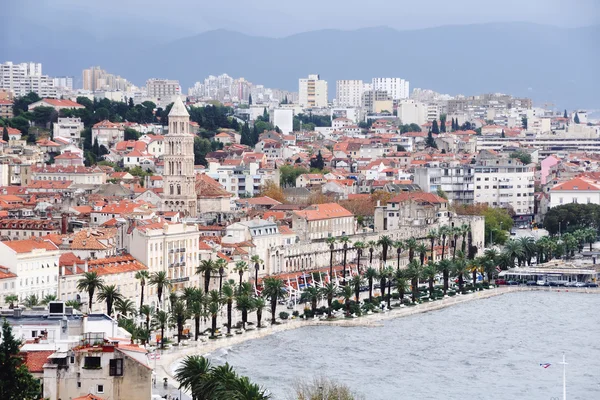 Split, Hırvatistan havadan görünümü — Stok fotoğraf