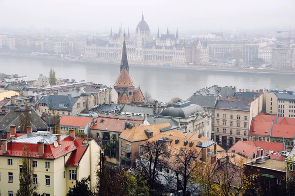 Budapeşte havadan görünümü — Stok fotoğraf