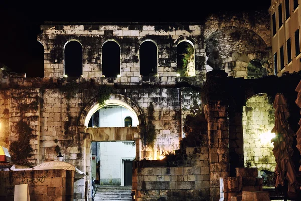 Split at night, Croatia — Stock Photo, Image