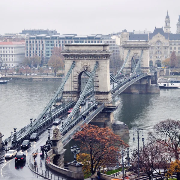 Budapeşte 'deki Zincir Köprüsü — Stok fotoğraf