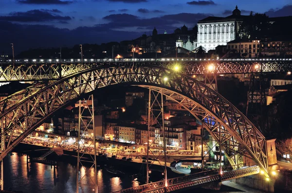 Vista aerea di notte Porto — Foto Stock
