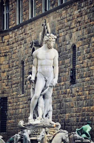Floransa Neptune'de heykeli — Stok fotoğraf