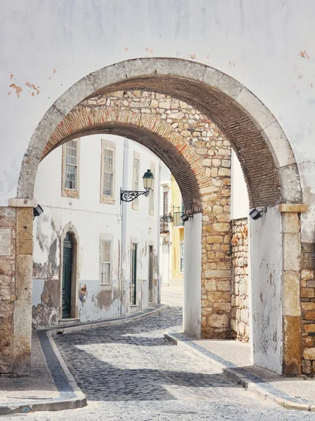 Straten van de oude stad faro in de algarve — Stockfoto