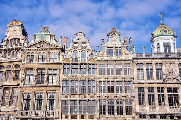 Facades of old buildings in Brussels — Stock Photo, Image