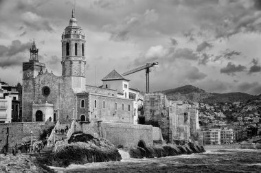 kıyı şeridi Sitges, İspanya