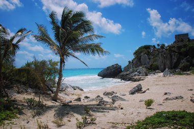 Meksika harabelerde Tulum kumsalda