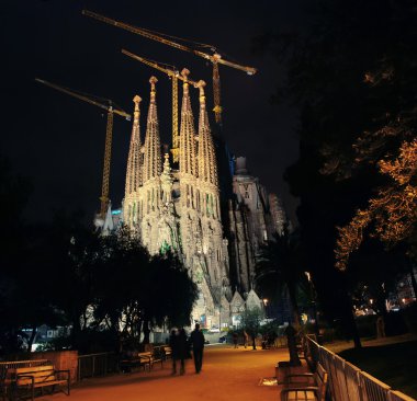 Sagrada familia, barcelona gece