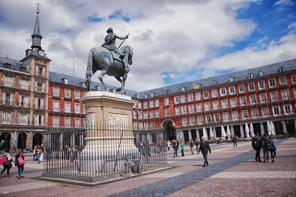 Plaza burgemeester in Madrid — Stockfoto